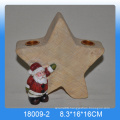 Wholesale ceramic Christmas Santa candle holder